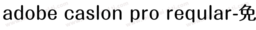 adobe caslon pro reqular字体转换